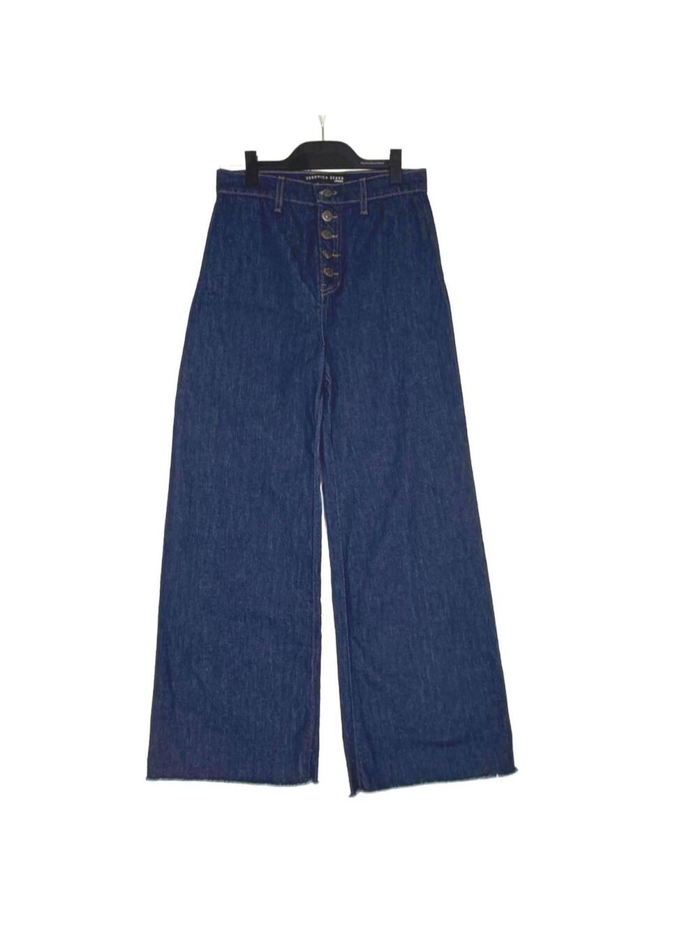 Veronica Beard Grant High Rise Wide Leg Jeans Dark Indigo Women's Size 27